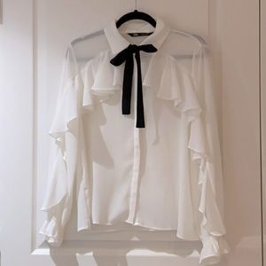 Zara embroidered shirt